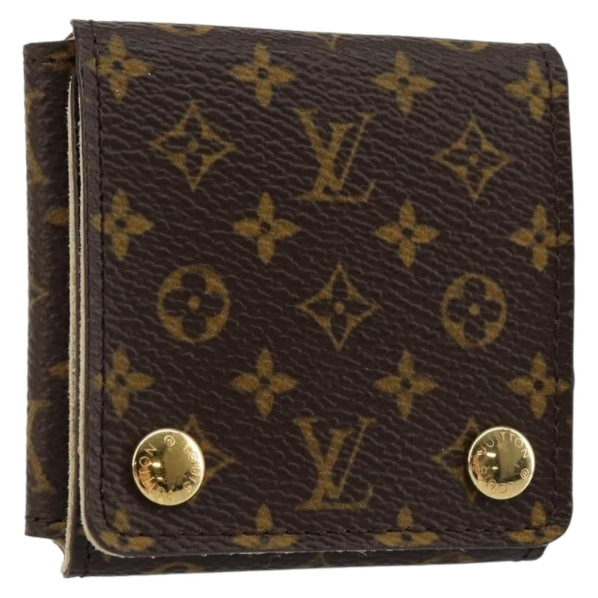 Louis Vuitton CASE JEWELRY BOX Canvas, BROWN, CANVAS, Wallets