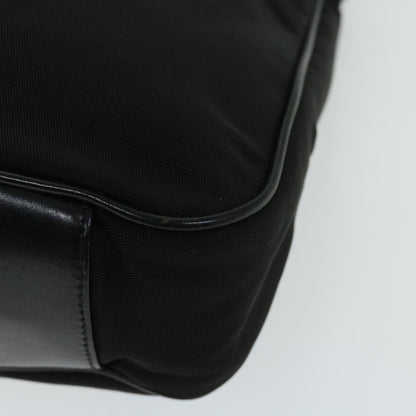 Gucci Vintage Bamboo Handle Bag Nylon, Black, Nylon, Handbag
