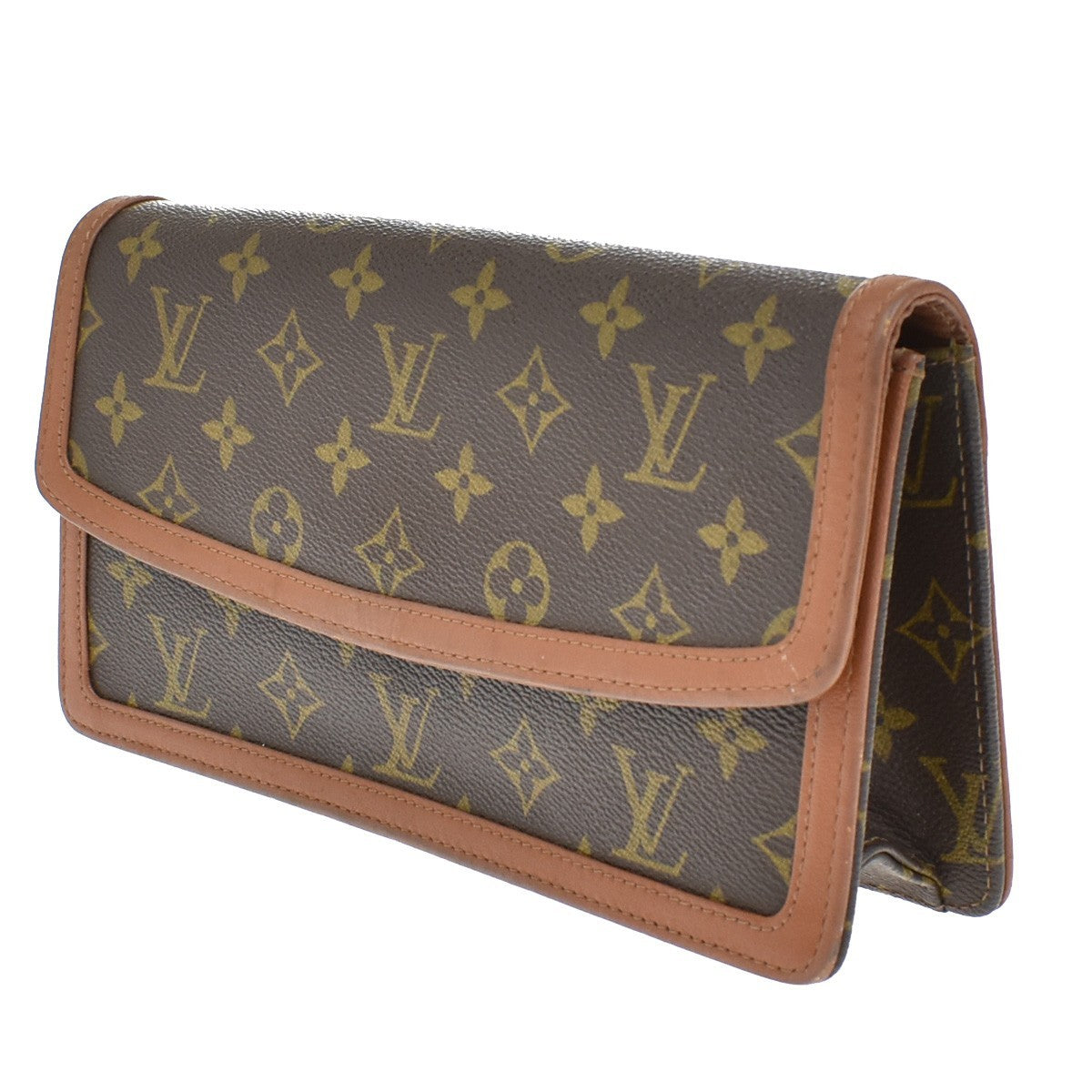 Louis Vuitton Dame Pochette Monogram Canvas, BROWN, CANVAS, Clutche & pouche