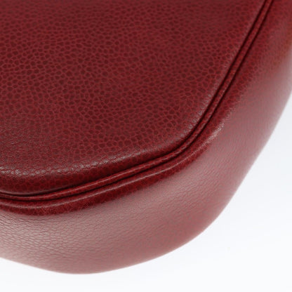 Christian Dior Vintage Shoulder Bag Leather, RED, LEATHER, Shoulder bag
