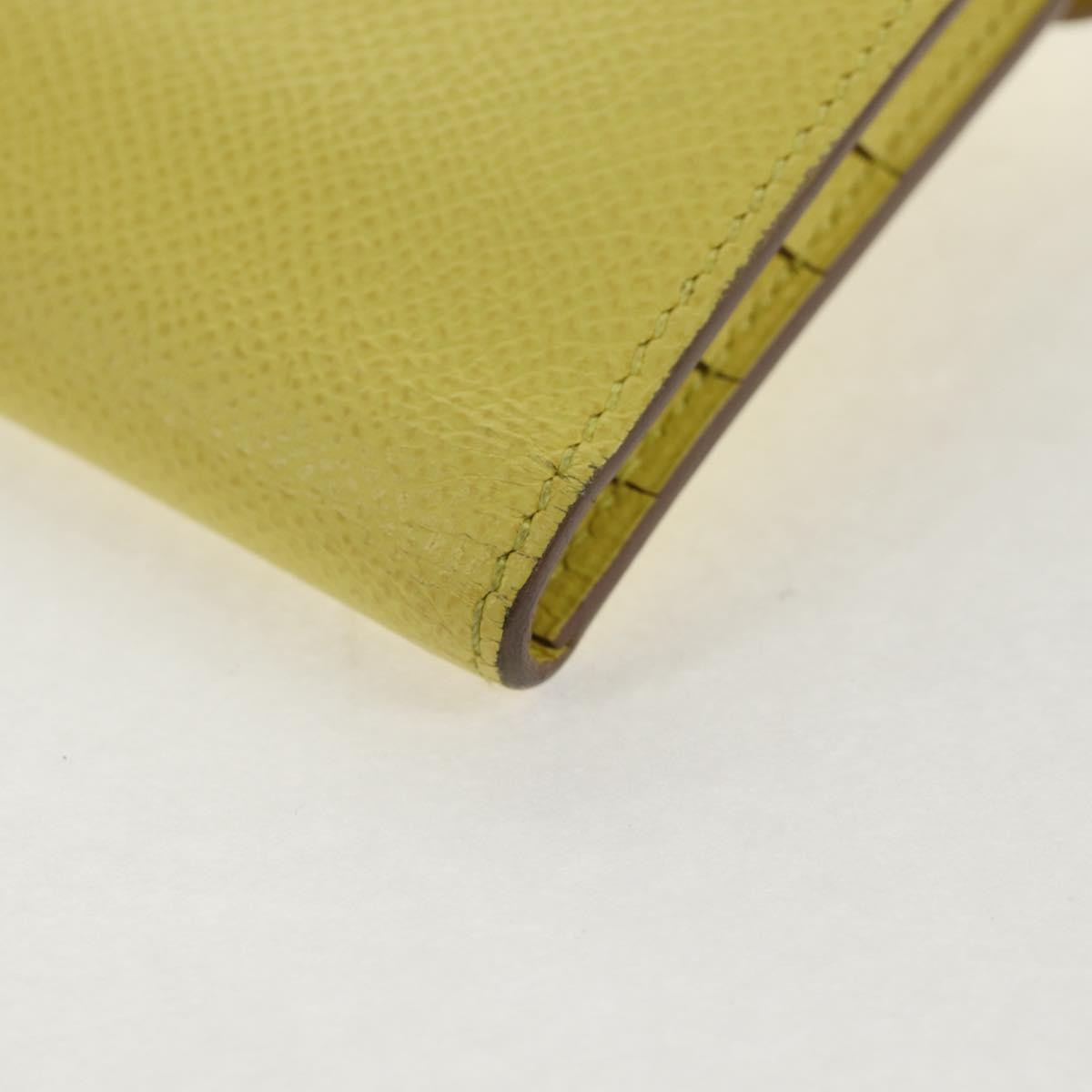 Hermes Kelly Wallet Epsom, YELLOW, LEATHER, Wallets