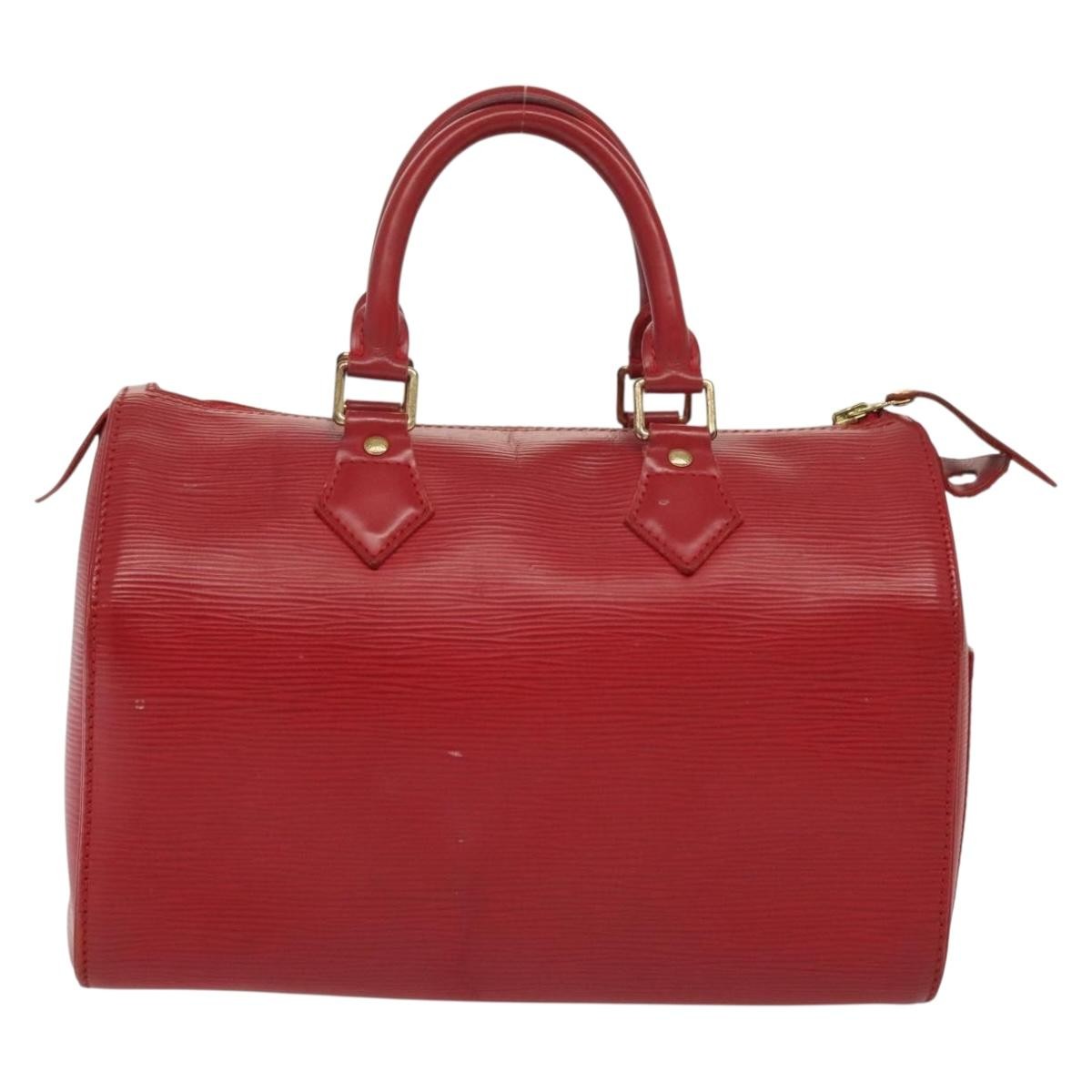 Louis Vuitton Speedy Handbag Epi Leather, RED, LEATHER, Handbag