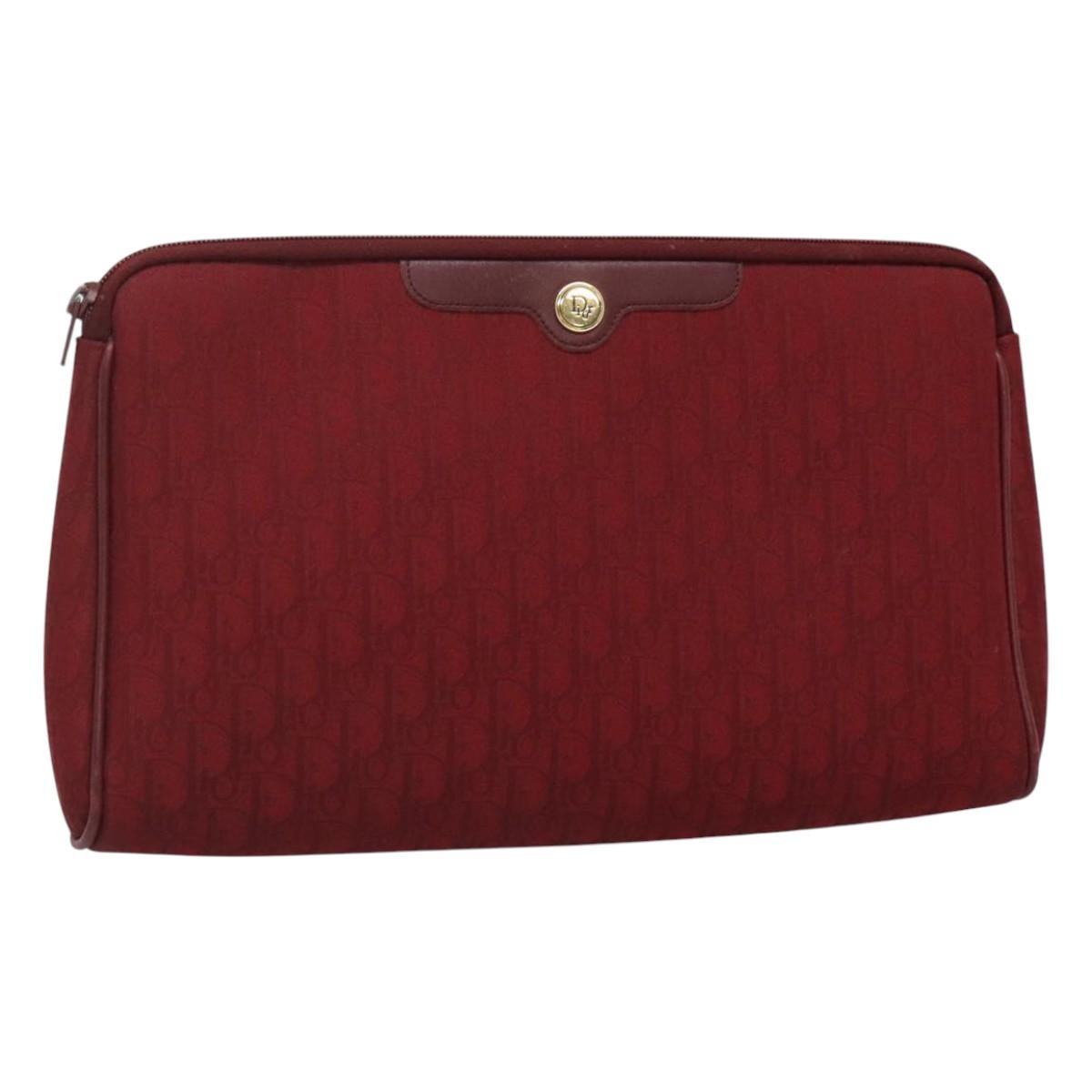 Christian Dior Trotter pouch Canvas, RED, CANVAS, Clutche & pouche