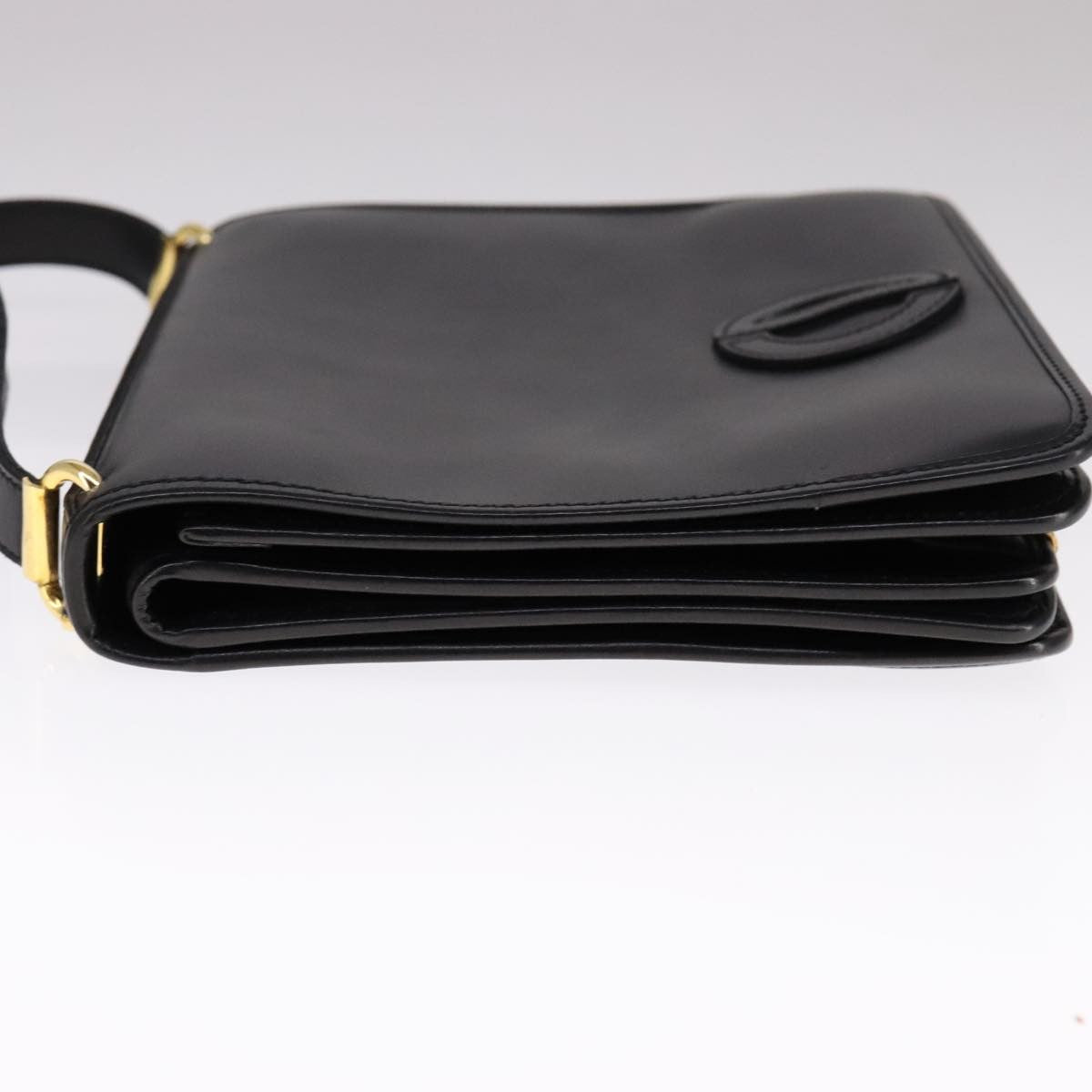 Christian Dior Vintage Shoulder Bag Leather, BLACK, LEATHER, Shoulder bag