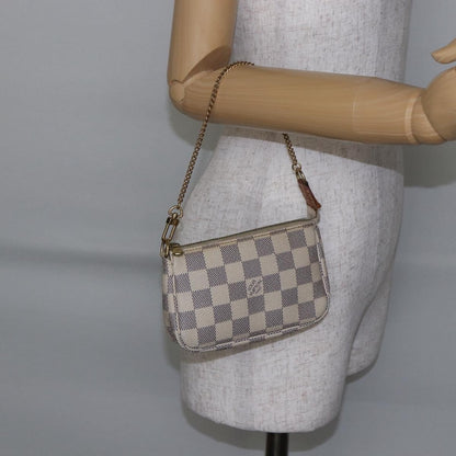Louis Vuitton Pochette Accessoires Damier, WHITE, CANVAS, Clutche & pouche