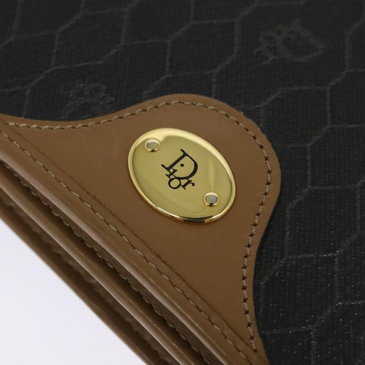 Christian Dior Vintage Honeycomb chain Canvas, BLACK, CANVAS, Handbag