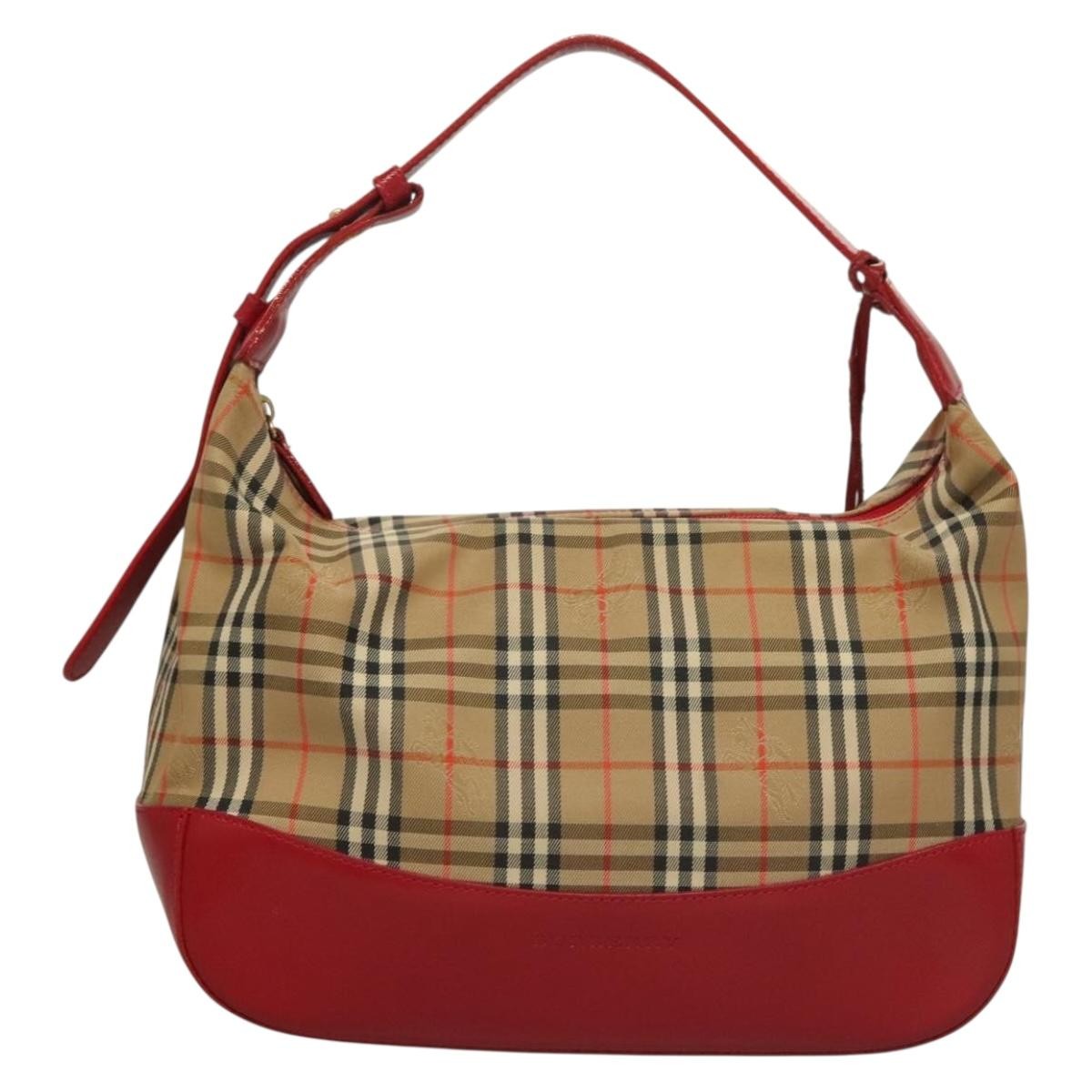 Burberry Nova Check Handbag Nova Check Canvas and leather, BEIGE, CANVAS, Handbag