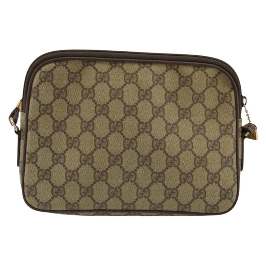 Gucci GG Supreme Shoulder Bag Canvas, Beige, Canvas, Handbag