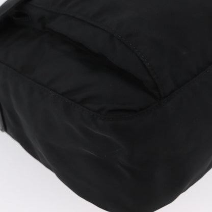 Prada Buckle Messenger Bag Tessuto, Black, Nylon, Shoulder Bag