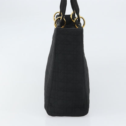 Christian Dior Vintage Lady Dior Bag Cannage Quilt Nylon, BLACK, NYLON, Handbag