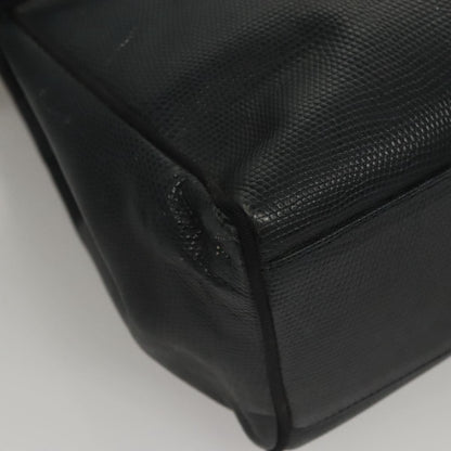 Salvatore Ferragamo Vintage Vara Bow Tote Lizard Embossed Leather, NAVY, LEATHER, Tote bag