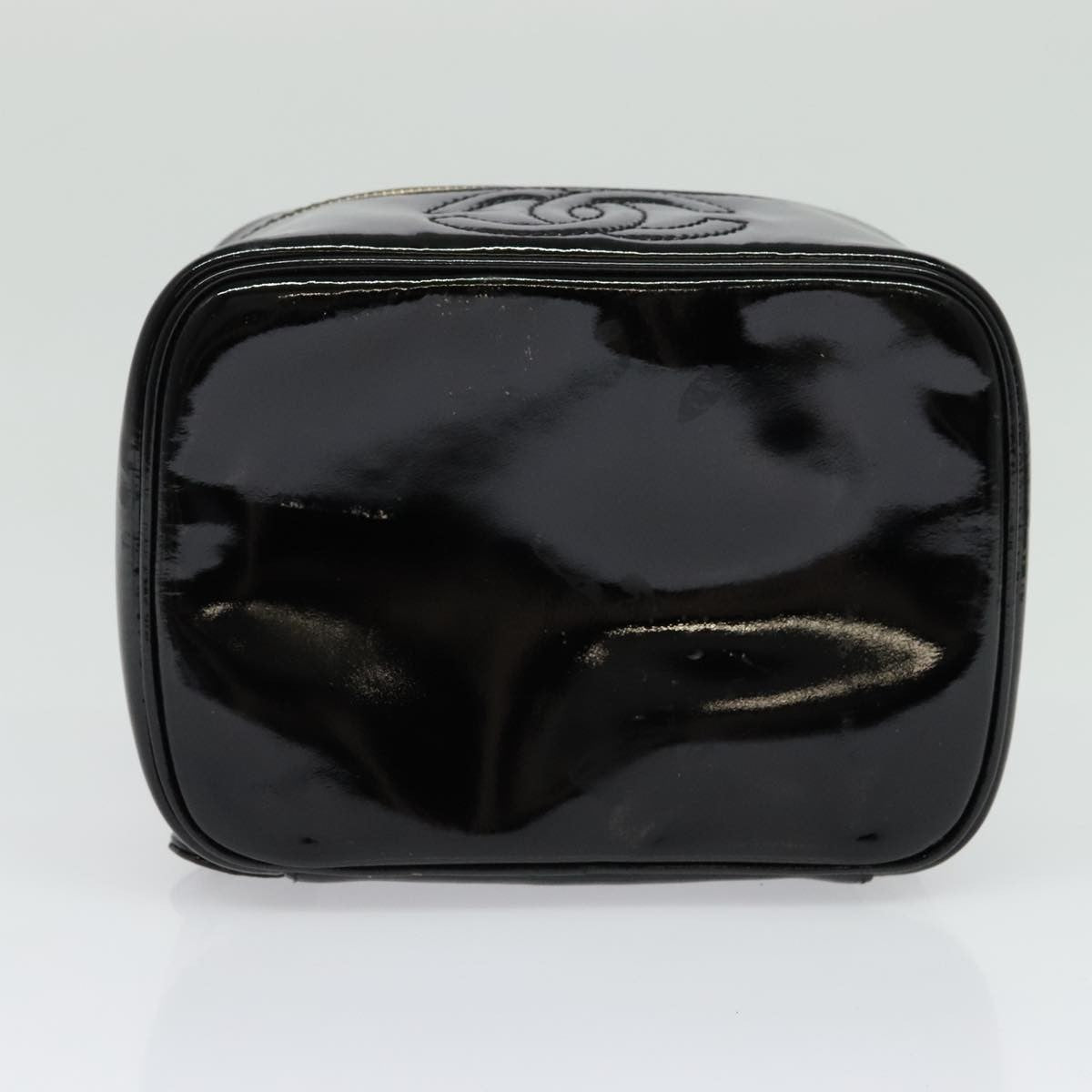 Chanel Vanity pouch Leather, BLACK, PATENT_LEATHER, Toiletry Case