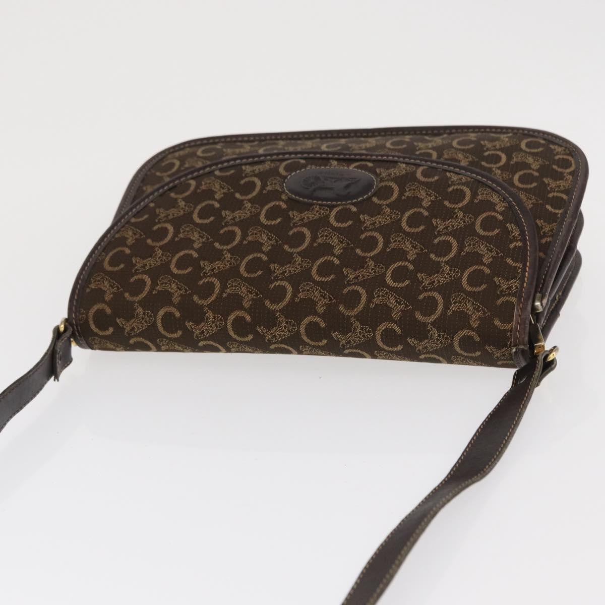 Celine C Sulky Shoulder bag Canvas, BROWN, CANVAS, Shoulder bag