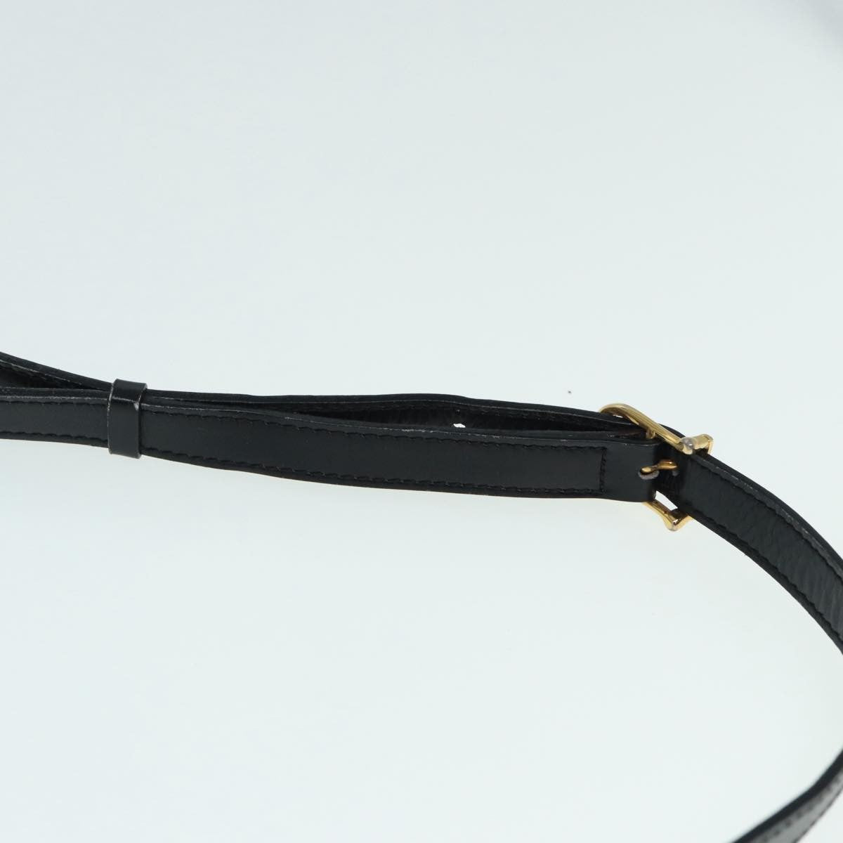 Celine Vintage Circle Logo Crossbody Bag Leather, BLACK, LEATHER, Shoulder bag