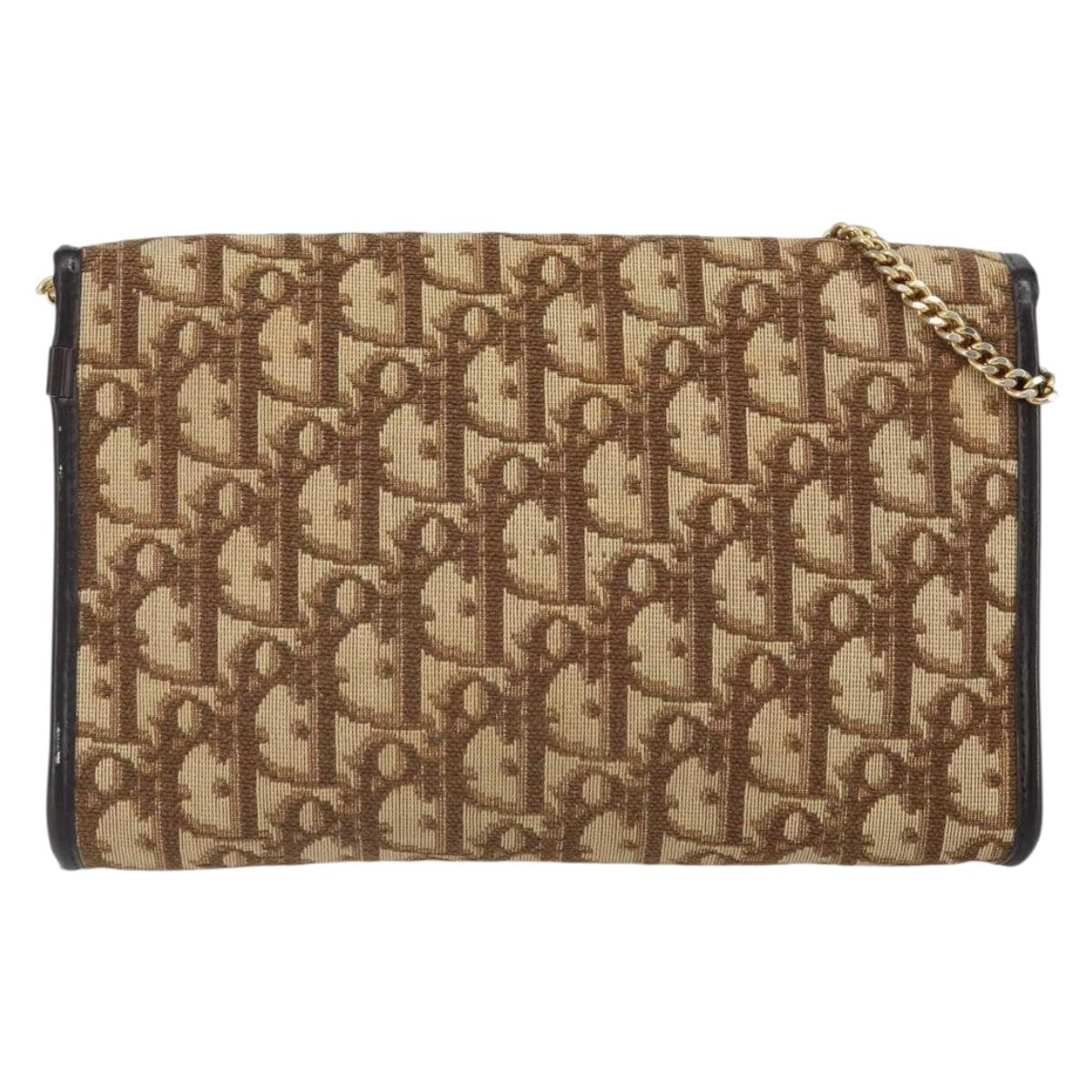 Christian Dior Vintage Trotteur Chain shoulder bag Canvas, BEIGE, CANVAS, Shoulder bag