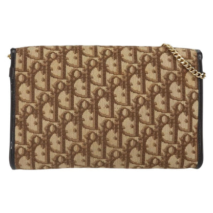 Christian Dior Vintage Trotteur Chain shoulder bag Canvas, BEIGE, CANVAS, Shoulder bag