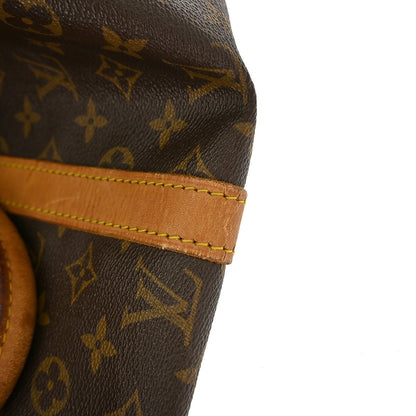 Louis Vuitton Keepall Bag Monogram Canvas, BROWN, CANVAS,LEATHER, Handbag