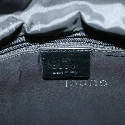 Gucci Vintage Bamboo Handle Bag Nylon, Black, Nylon, Handbag