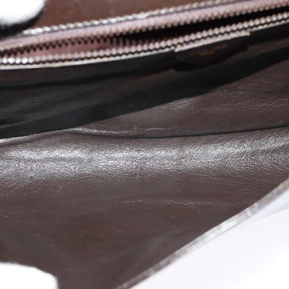 Celine Vintage Circle Logo Crossbody Bag Leather, BLACK, LEATHER, Shoulder bag