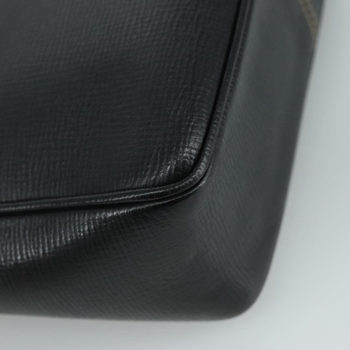 Celine Circle logo Leather, BLACK, LEATHER, Shoulder bag
