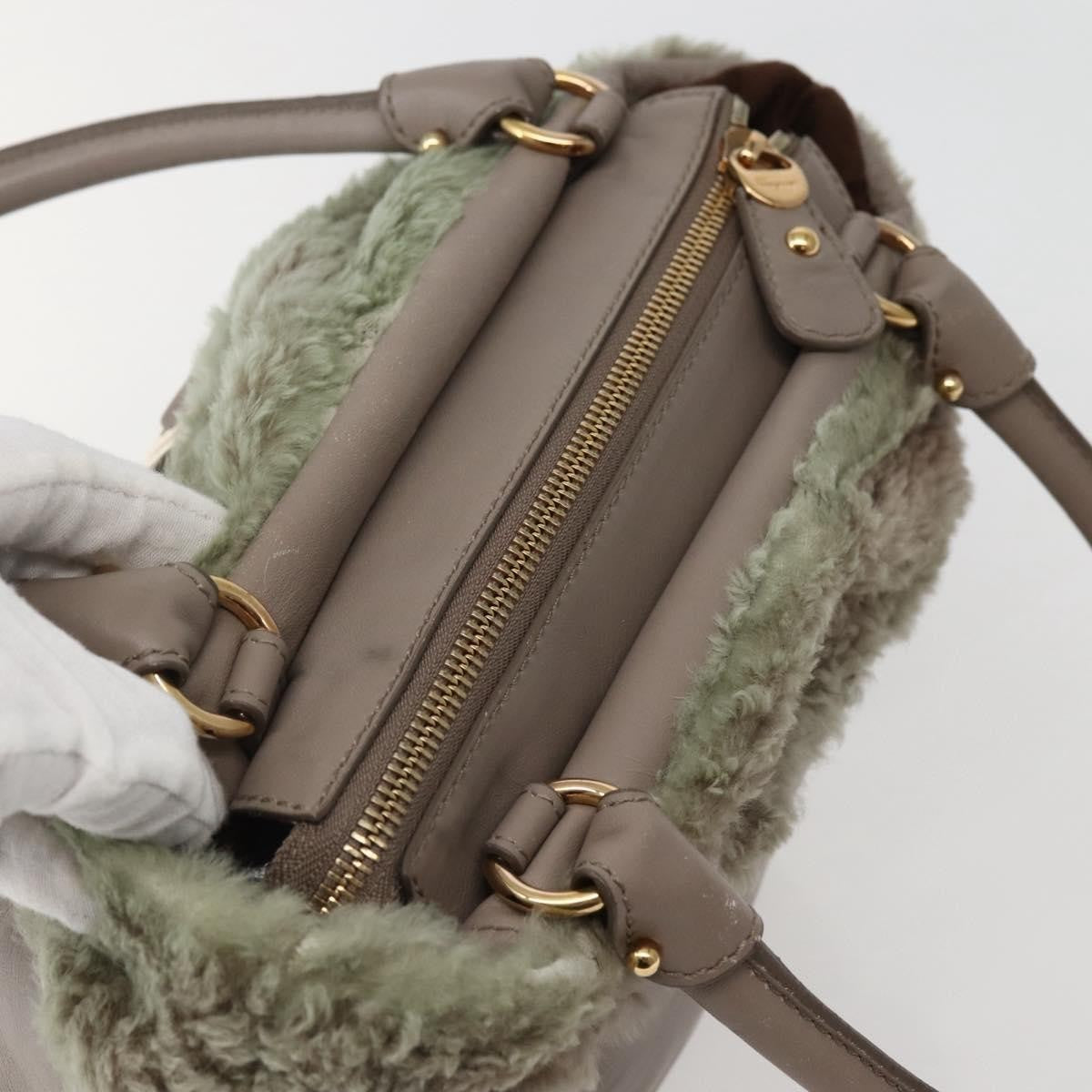 Salvatore Ferragamo Vala Leather, BEIGE, LEATHER, Handbag