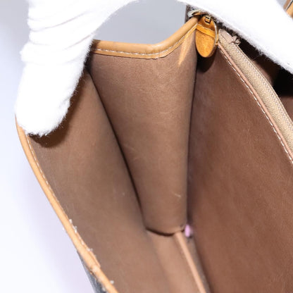 Christian Dior Vintage Honeycomb Flap Crossbody Bag Canvas and Leather, BLACK, CANVAS, Crossbody bag