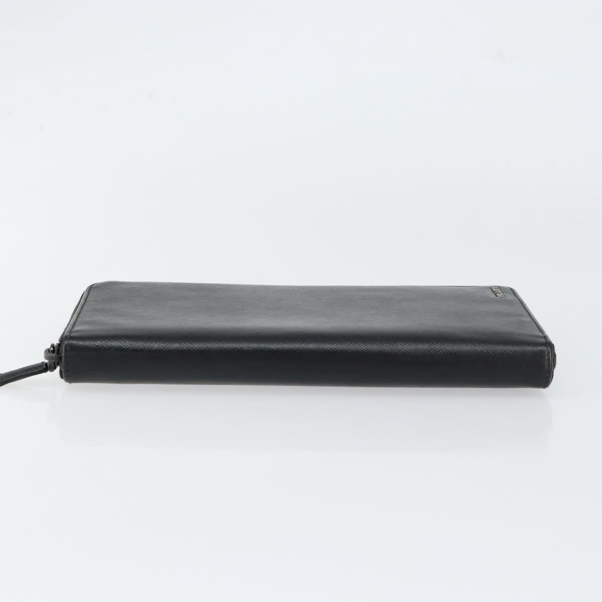 Prada Saffiano Wallet Leather, BLACK, LEATHER, Wallets