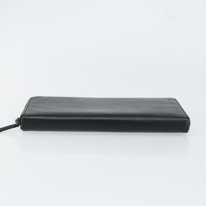Prada Saffiano Wallet Leather, BLACK, LEATHER, Wallets