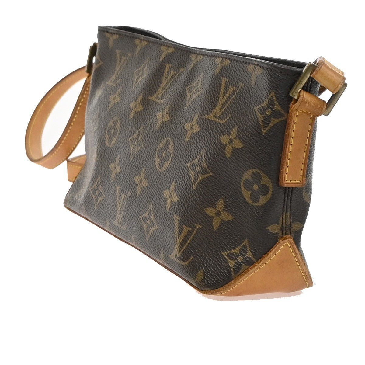 Louis Vuitton Trotteur Handbag Monogram Canvas, Brown, Canvas, Shoulder Bag
