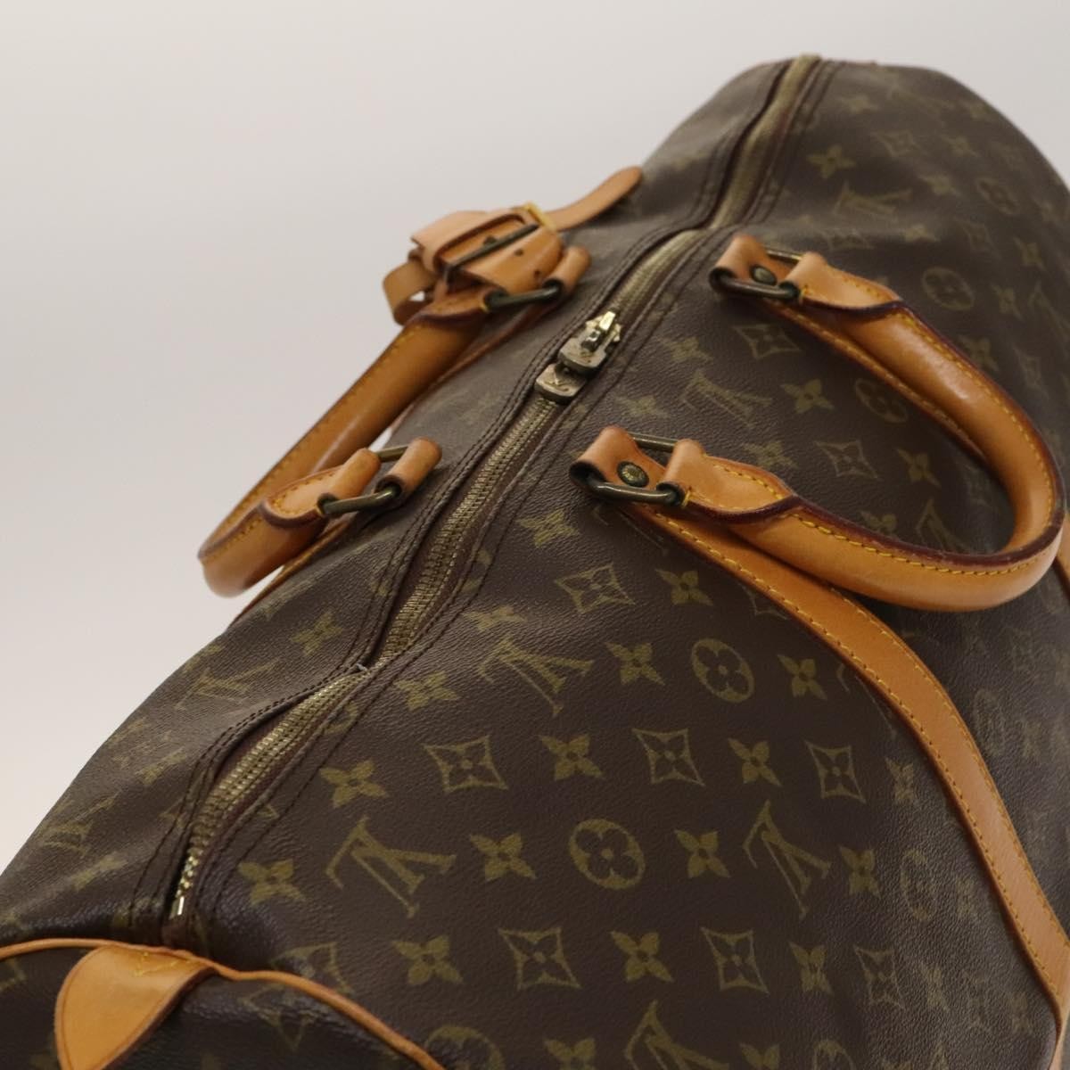 Louis Vuitton Keepall Bag Monogram Canvas, BROWN, CANVAS, Travel bag
