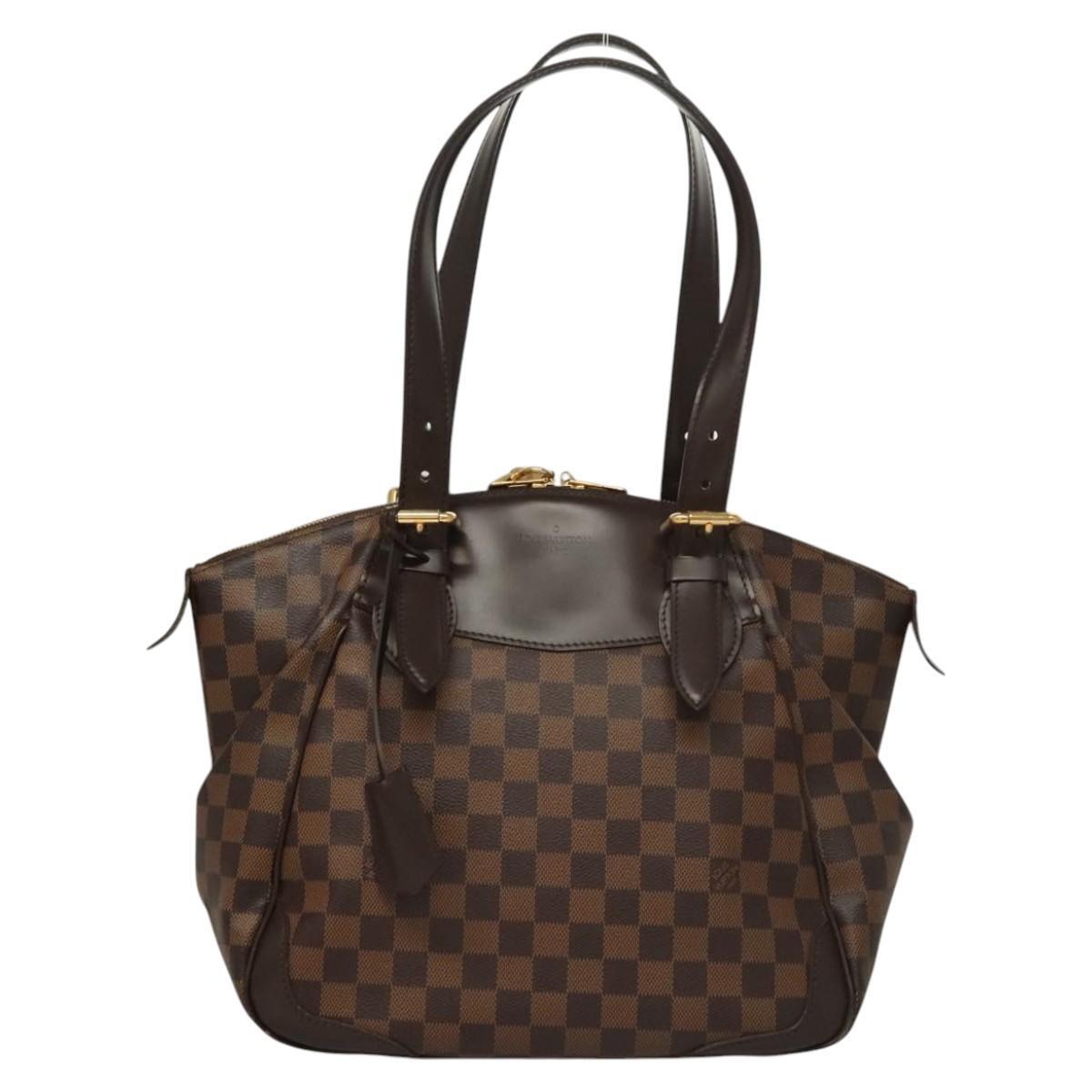 Louis Vuitton Verona Handbag Damier, BROWN, CANVAS, Shoulder bag