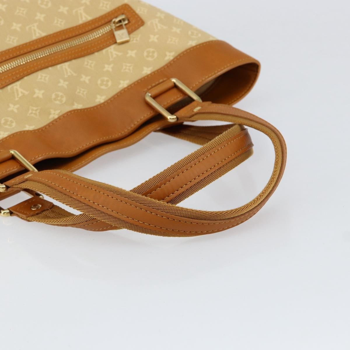 Louis Vuitton Lucille Handbag Mini Lin, BEIGE, CANVAS, Tote bag