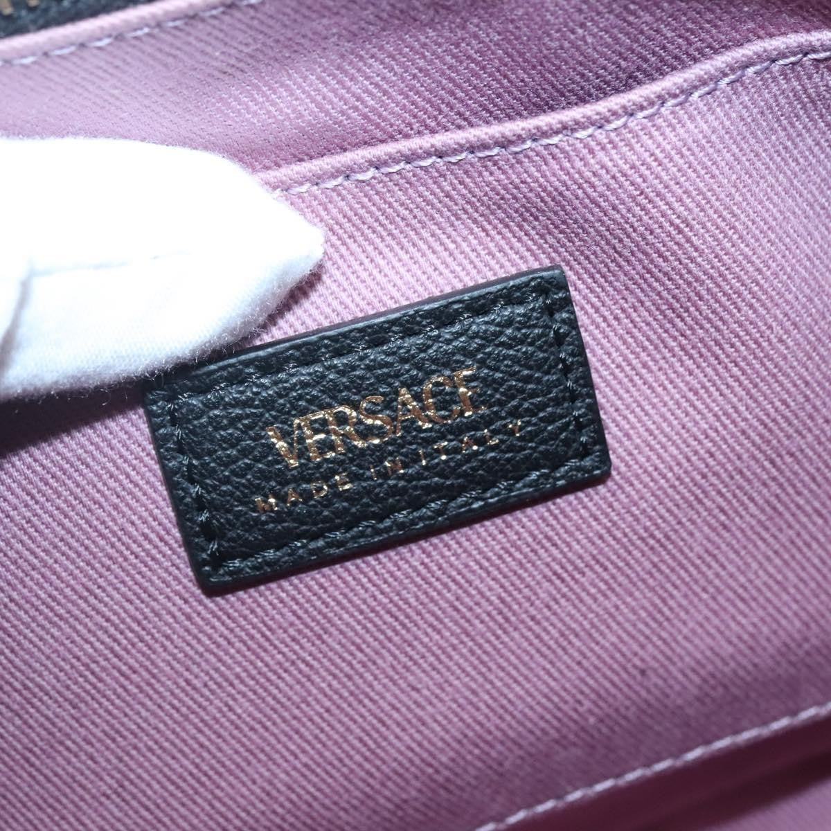 Versace Medusa Shoulder Bag Leather, BLACK, LEATHER, Shoulder bag