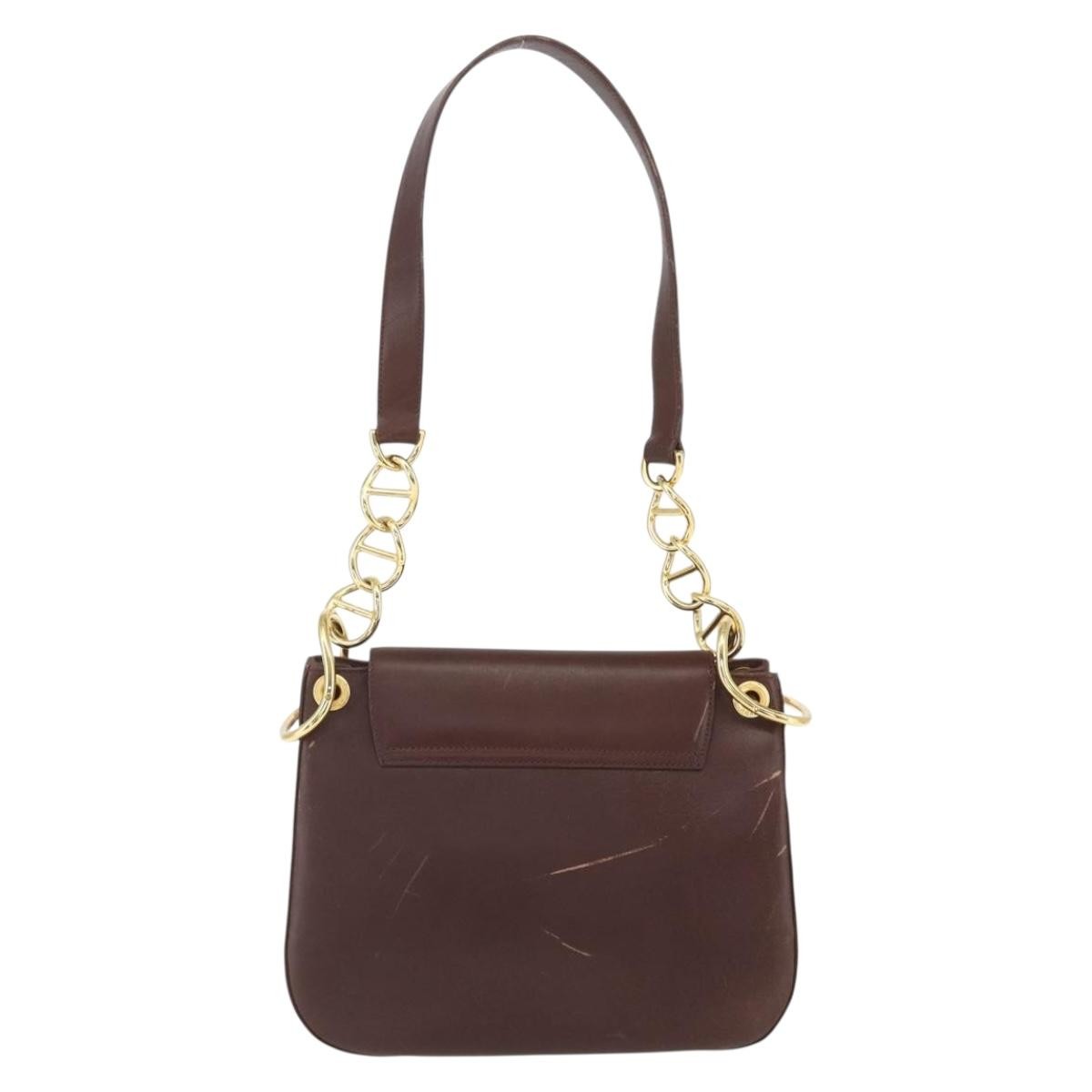 Prada Vintage Shoulder Bag Leather, BROWN, LEATHER, Shoulder bag