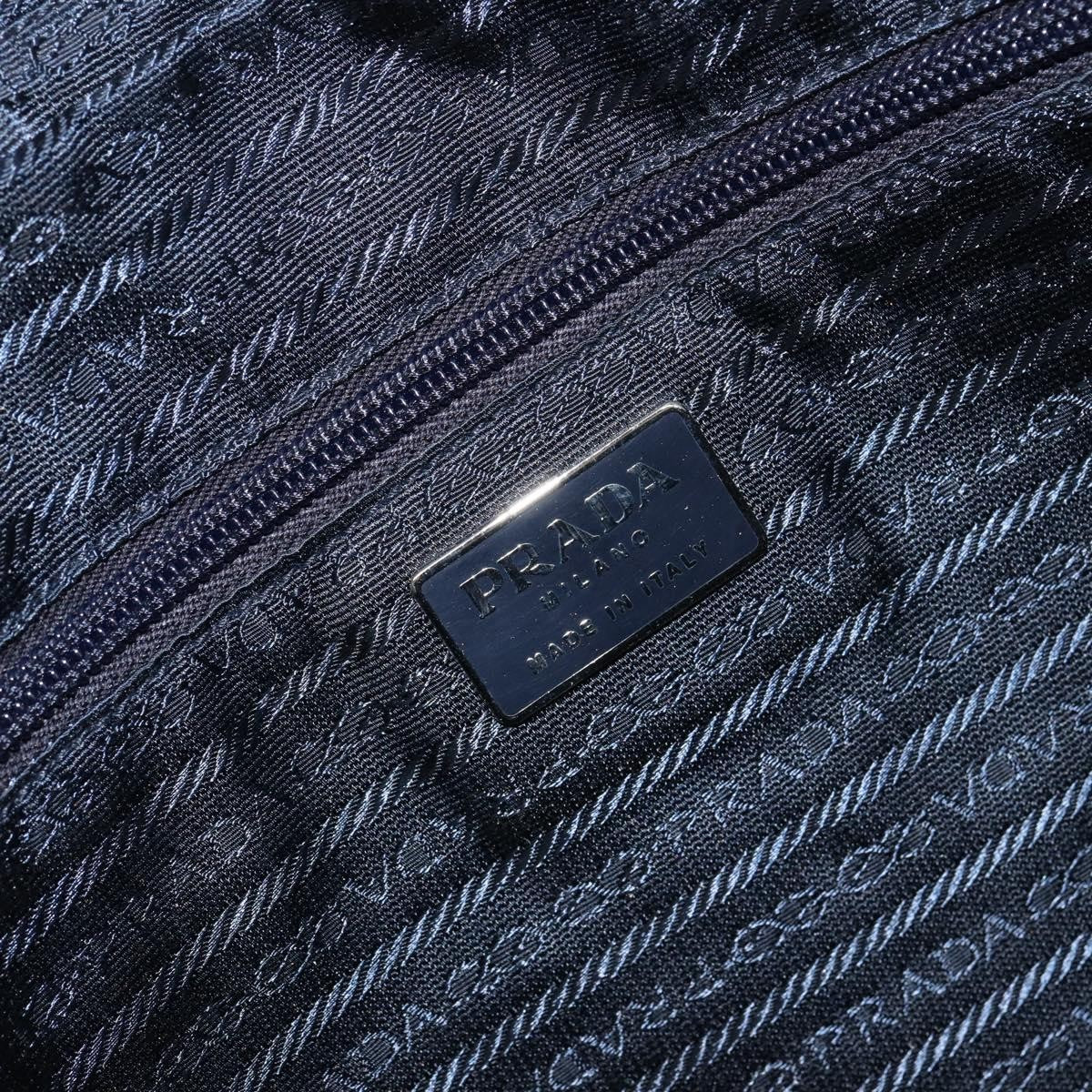 Prada Zip Around Tote Tessuto, Navy, Nylon, Handbag