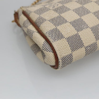 Louis Vuitton Eva Handbag Damier, BEIGE, CANVAS, Shoulder bag