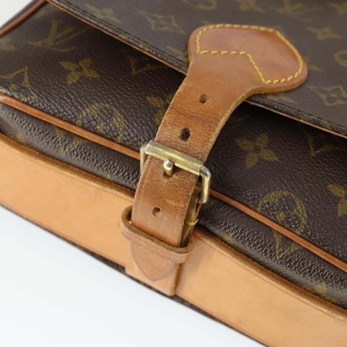 Louis Vuitton Cartouchiere Handbag Monogram Canvas, BROWN, CANVAS, Shoulder bag