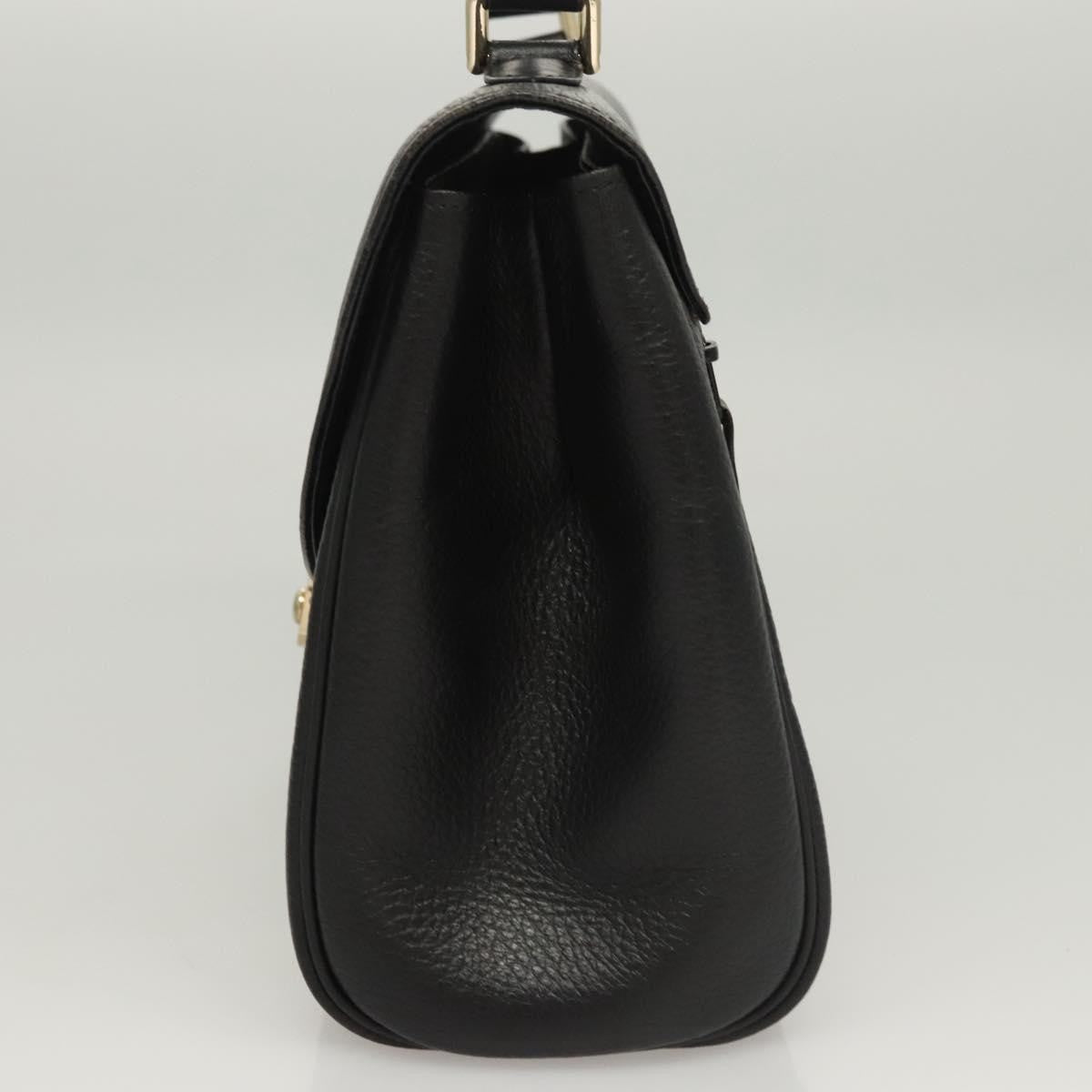 Burberry Vintage Handbag Leather, BLACK, LEATHER, Handbag
