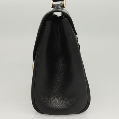 Burberry Vintage Handbag Leather, BLACK, LEATHER, Handbag
