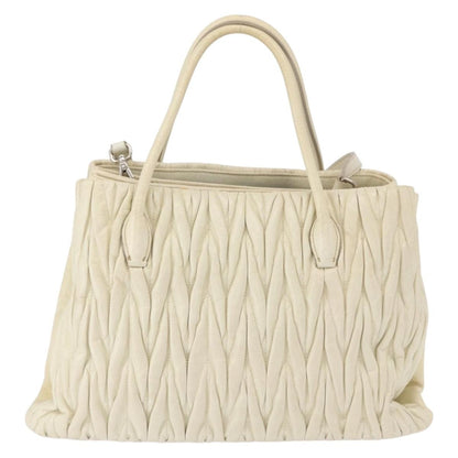 Miu Miu Vintage Tote bag Leather, BEIGE, LEATHER, Tote bag