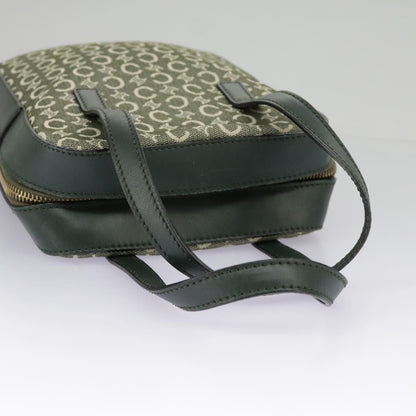 Celine C Macadam Handbag Canvas, Gray, Canvas, Handbag