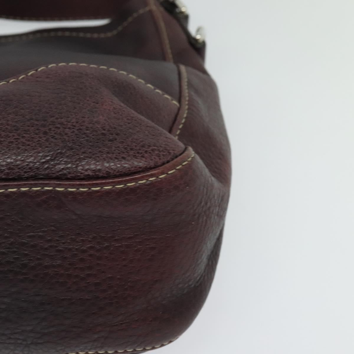 Gucci Charlotte Shoulder Bag Leather, BURGUNDY, LEATHER, Shoulder bag