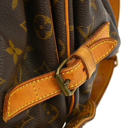 Louis Vuitton Saumur Handbag Monogram Canvas, Brown, Canvas, Shoulder Bag