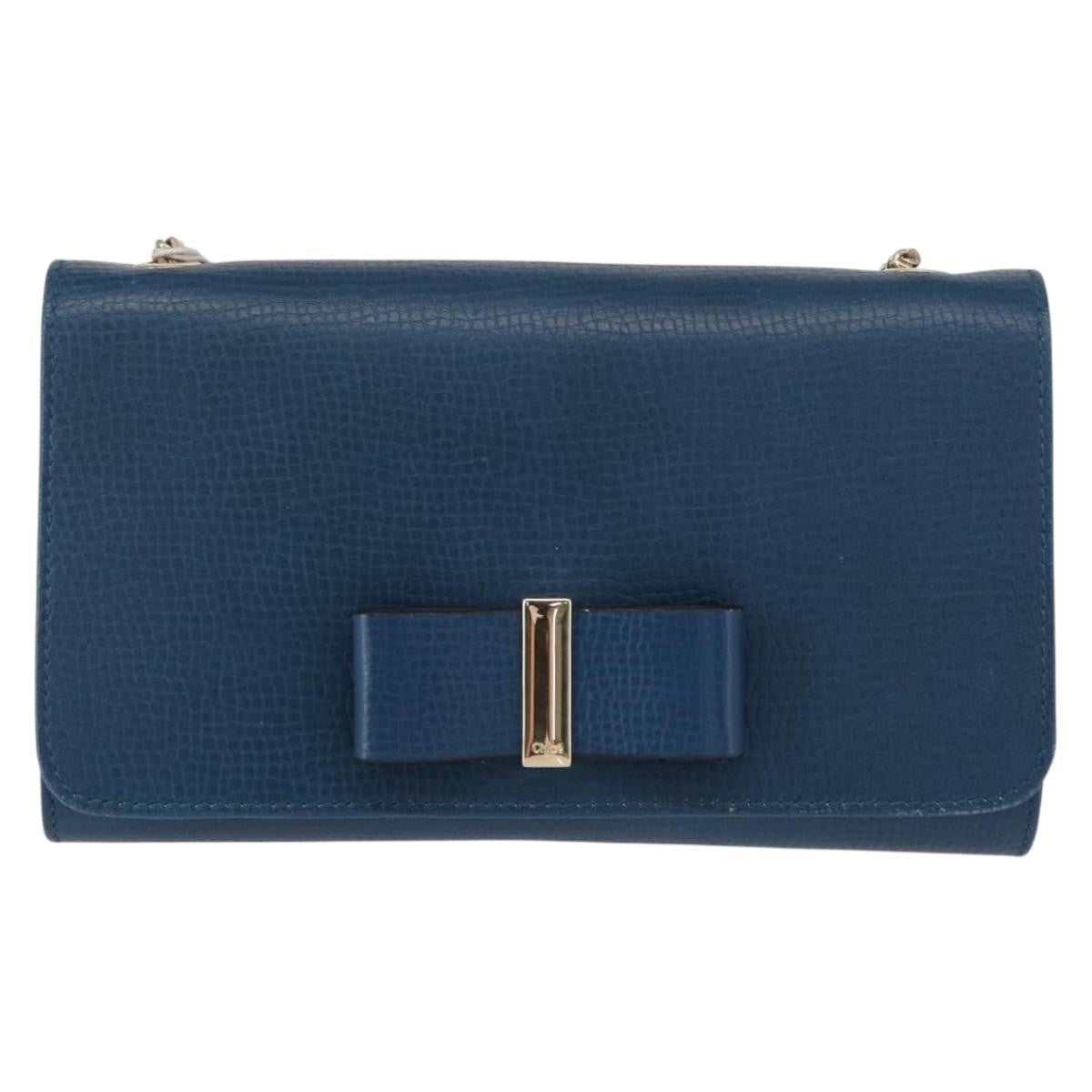 Chloe Vintage Shoulder Bag Leather, Blue, Leather, Shoulder Bag