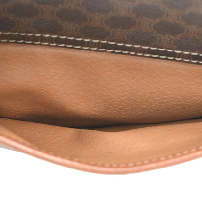 Celine Vintage Macadam Shoulder Bag Canvas and Leather, BROWN, CANVAS, Shoulder bag