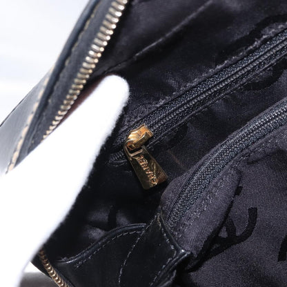 Chanel Surpique Boston Bag Quilted Leather, BLACK, LEATHER, Travel bag