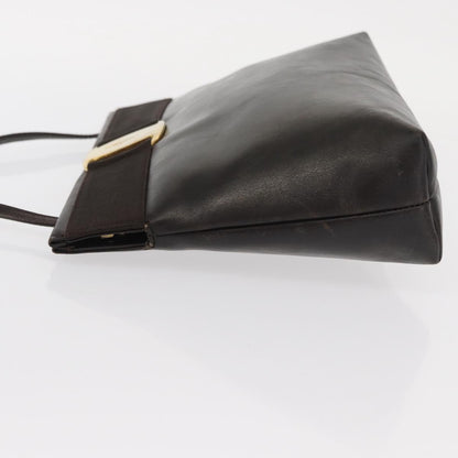 Salvatore Ferragamo Vala Shoulder Bag Leather, BROWN, LEATHER, Shoulder bag