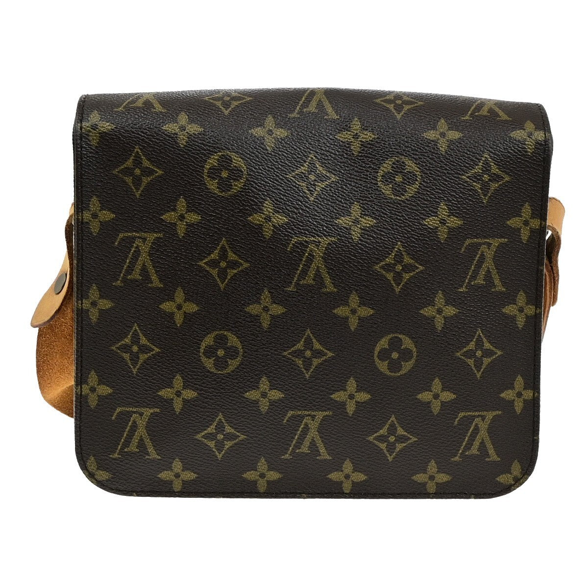 Louis Vuitton Cartouchiere Handbag Monogram Canvas, BROWN, CANVAS, Shoulder bag
