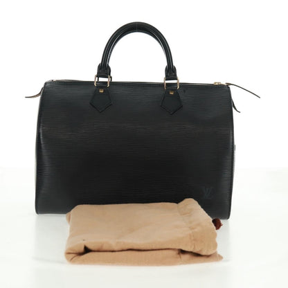 Louis Vuitton Speedy Handbag Epi Leather, BLACK, LEATHER, Handbag