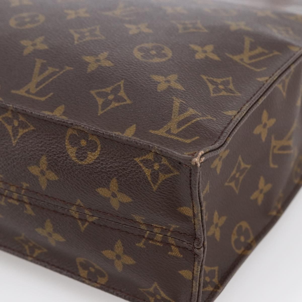 Louis Vuitton Vintage Sac Plat Bag Monogram Canvas, BROWN, CANVAS, Tote bag